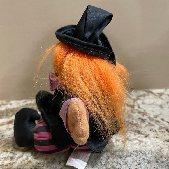 Russ Witch Troll Doll Soft Body Plush 8” Orange Hair & Outfit 90s Toys - Picture 4 of 6